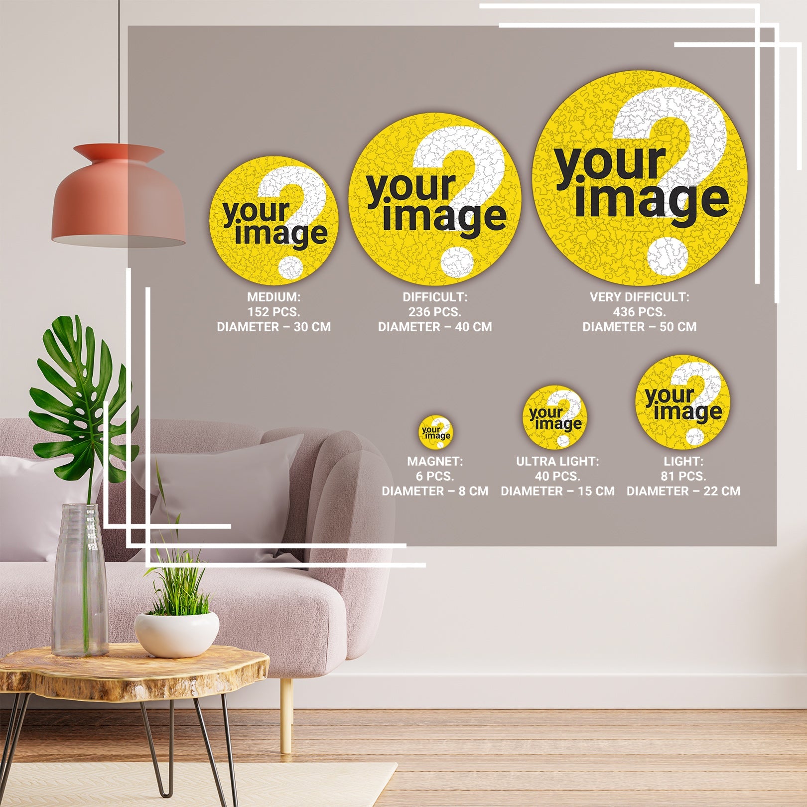 MemoryMaze: Robust Round Wooden Puzzle (HDF) for Adults & Children - Your Photo, Your Circle of Memories