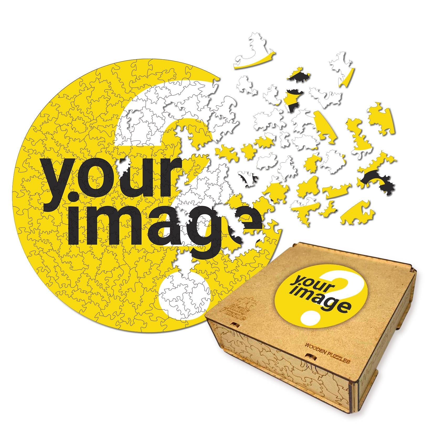 MemoryMaze: Robust Round Wooden Puzzle (HDF) for Adults & Children - Your Photo, Your Circle of Memories