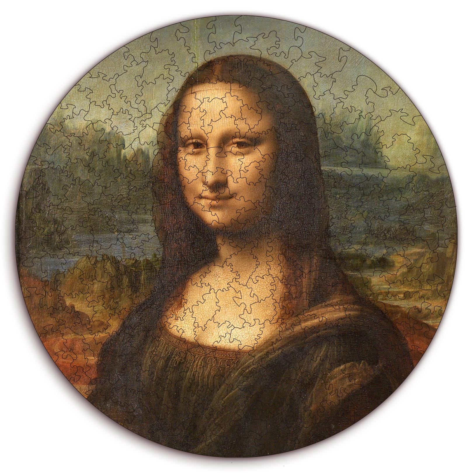 Wooden circular MiMi puzzles "Mona Lisa"