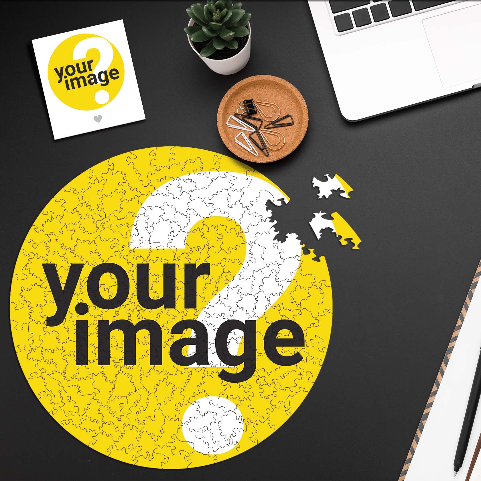 Wooden circular MiMi puzzles "Personalized"