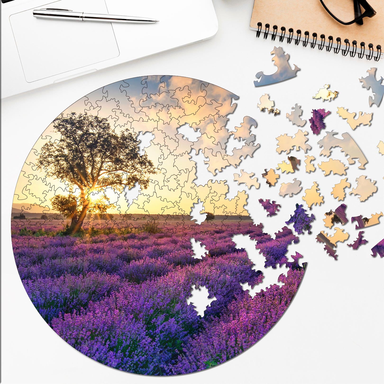 Wooden circular MiMi puzzles "Provence"