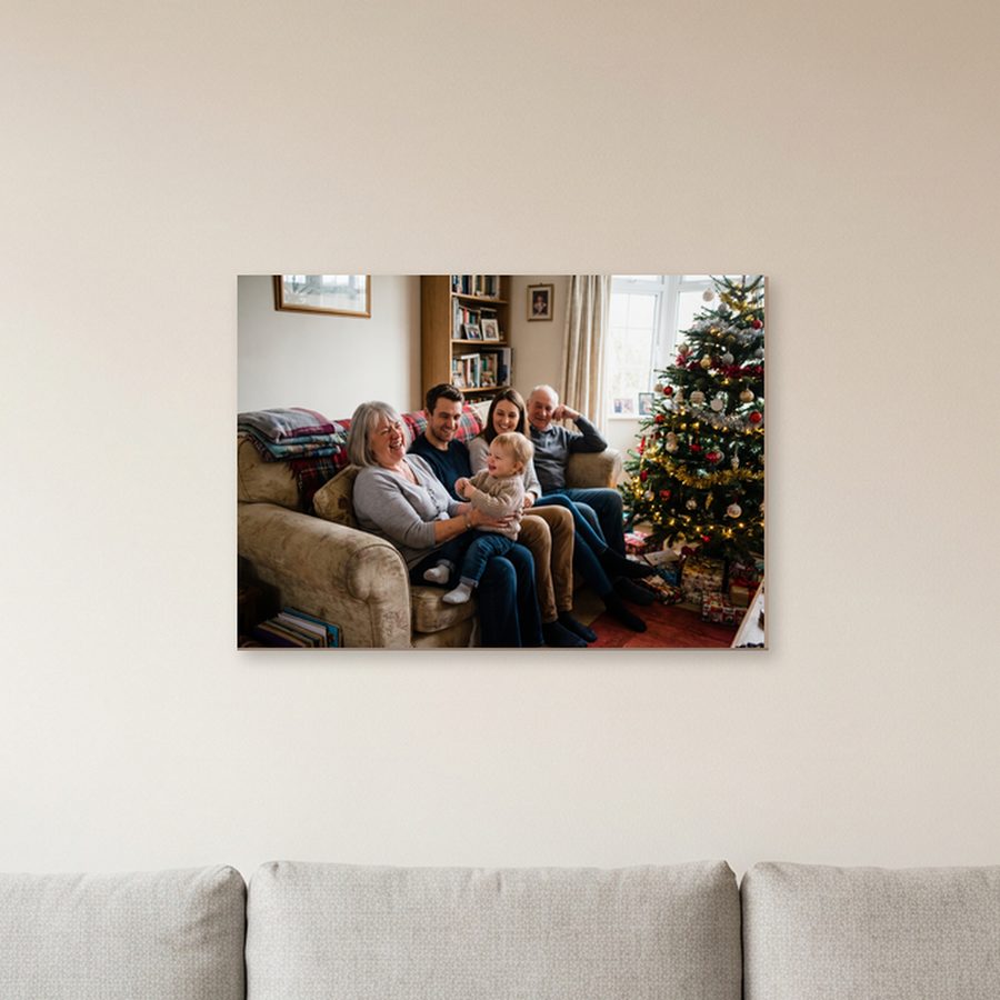 Holzposter mit Foto: Weihnachten
